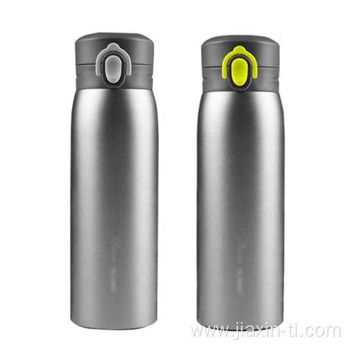 titanium vacuum water bottle with lid